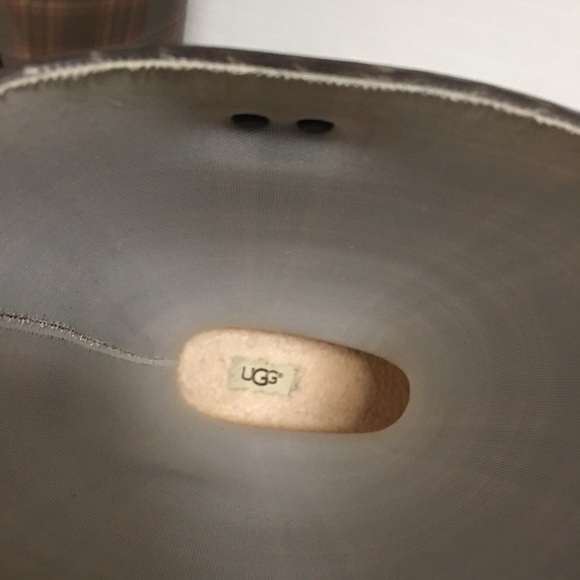 Ugg Waterproof Rain Boots Serpa or wool insoles Plaid Sz 7 EUC almost like new! - Picture 9 of 14